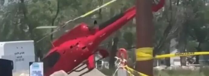 Ελικόπτερο συνετρίβη δίπλα σε πασίγνωστο εστιατόριο – Σε σοκ οι πελάτες έτρεχαν πανικόβλητοι