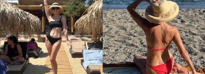 Ειναι 57 χρονών, είναι Ελληνίδα γυναικάρα, έχει σώμα αγάλματος και βάζει κάτω 20αρες για «πρωινό»