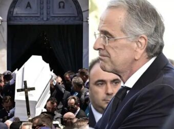 «Έσπασε» μόλις είδε το λευκό φέρετρο της κόρης του: Πόνος ψυχής για την οικογένεια Σαμάρα στην κηδεία της Λένας
