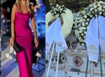 Το στεφάνι του Ντέμη Νικολαίδη στην κηδεία