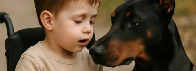 Αφήσαμε τον ανάπηρο γιο μας με έναν ντόμπερμαν, και μισή ώρα αργότερα ακούσαμε το τρομακτικό γάβγισμα του σκύλου