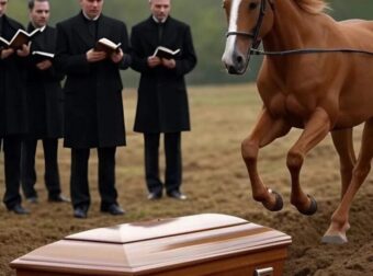 Κατά τη διάρκεια της κηδείας, ένα άλογο εμφανίστηκε από το δάσος και έτρεξε προς το φέρετρο: ο λόγος άφησε όλους άφωνους…