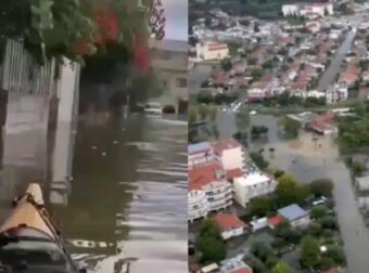 «Βούλιαξε» το Μεσολόγγι από την κακοκαιρία – Kάτοικοι βγήκαν στους πλημμυρισμένους δρόμους με κανό