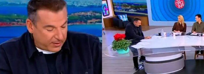 Απίστευτο ατύχημα στον «αέρα» του Πρωινού: Έσπασε η καρέκλα του Γιώργου Λιάγκα
