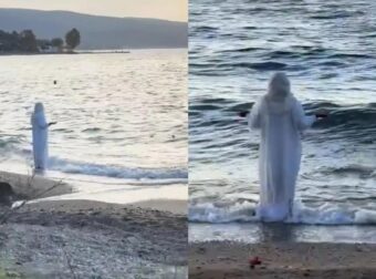 Παράξενο τελετουργικό σε παραλία του Βόλου: Βίντεο νεαρής κοπέλας κάνει τον γύρο του διαδικτύου