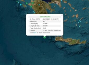 ΕΚΤΑΚΤΟ : ΣΕΙΣΜΟΣ ΤΩΡΑ