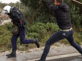 Αγρότης κατά αστυνομικού με την… κατσούνα – Η φωτογραφία από τα Χανιά που έγινε viral