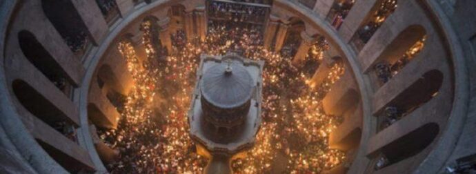 ΣΥΝΑΓΕΡΜΟΣ ΤΩΡΑ ΣΤΟΝ ΠΑΝΑΓΙΟ ΤΑΦΟ: ΕΠΕΣΕ ΠΥΡΑΥΛΟΣ