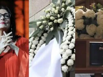 Το στεφάνι που ξεχώρισε: Όλοι δάκρυσαν με αυτό που έγραψε η Νανά Μούσχουρη στην κηδεία της Μαρινέλλας