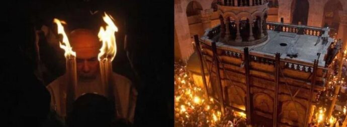 Άγιο Φως: Συγκλονίζει το θαύμα με τον σχισμένο κίονα στην είσοδο του Πανάγιου Τάφου